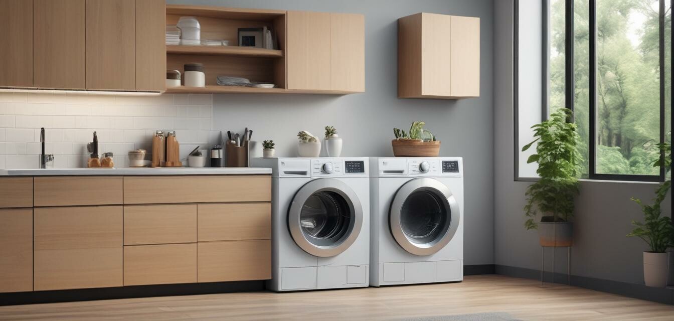 Washer Dryer Combo Unit in Kitchen