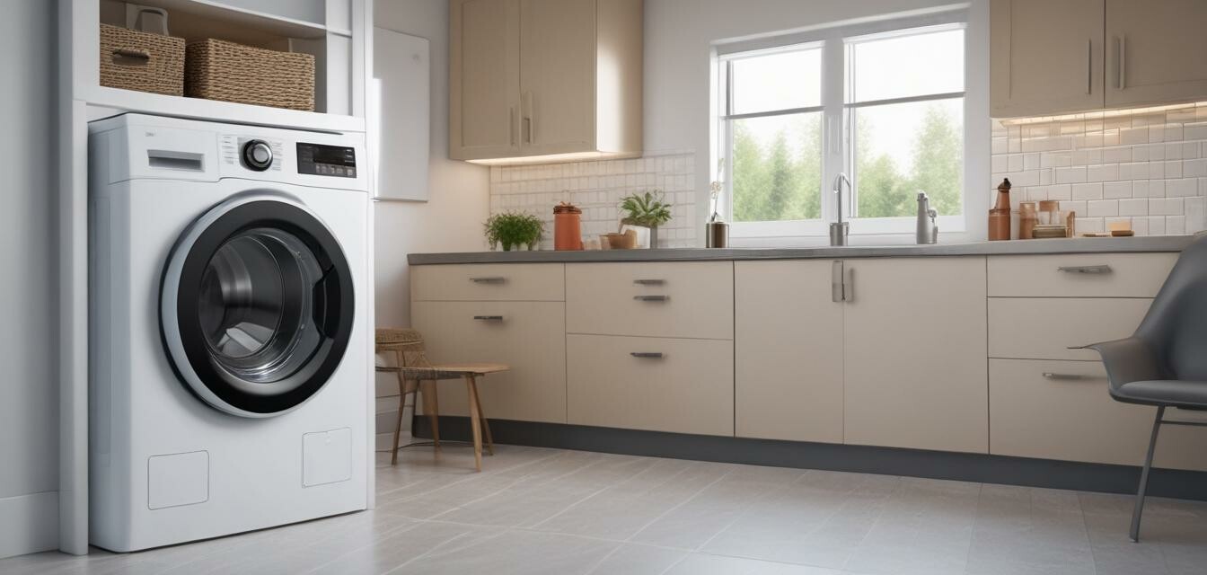 Washer Dryer Combo Unit in Laundry Room